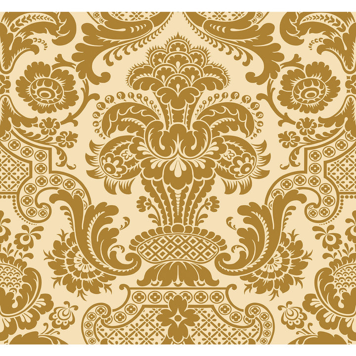 Carmen Cs Gold by Cole & Son Designer Wallcovering COLE & SON MARIINSKY DAMASK PAPER - 100% United Kingdom Horizontal: and Vertical: 25.25 27 - Swanky Fabrics -