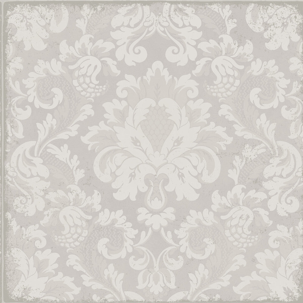 Stravinsky White by Cole & Son Designer Wallcovering COLE & SON MARIINSKY DAMASK PAPER - 100% United Kingdom - Horizontal: - and Vertical: 20.5 20.5 - Swanky Fabrics -