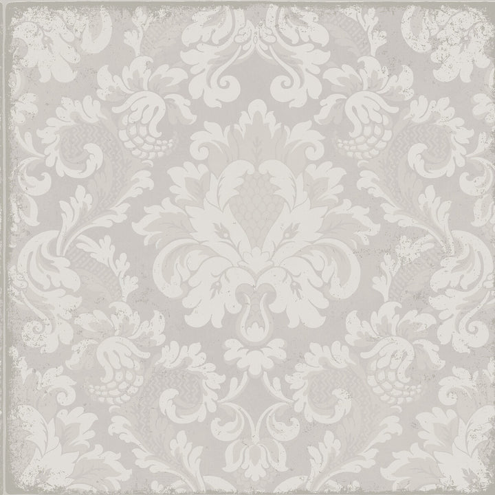 Stravinsky White by Cole & Son Designer Wallcovering COLE & SON MARIINSKY DAMASK PAPER - 100% United Kingdom Horizontal: and Vertical: 20.5 20.5 - Swanky Fabrics -