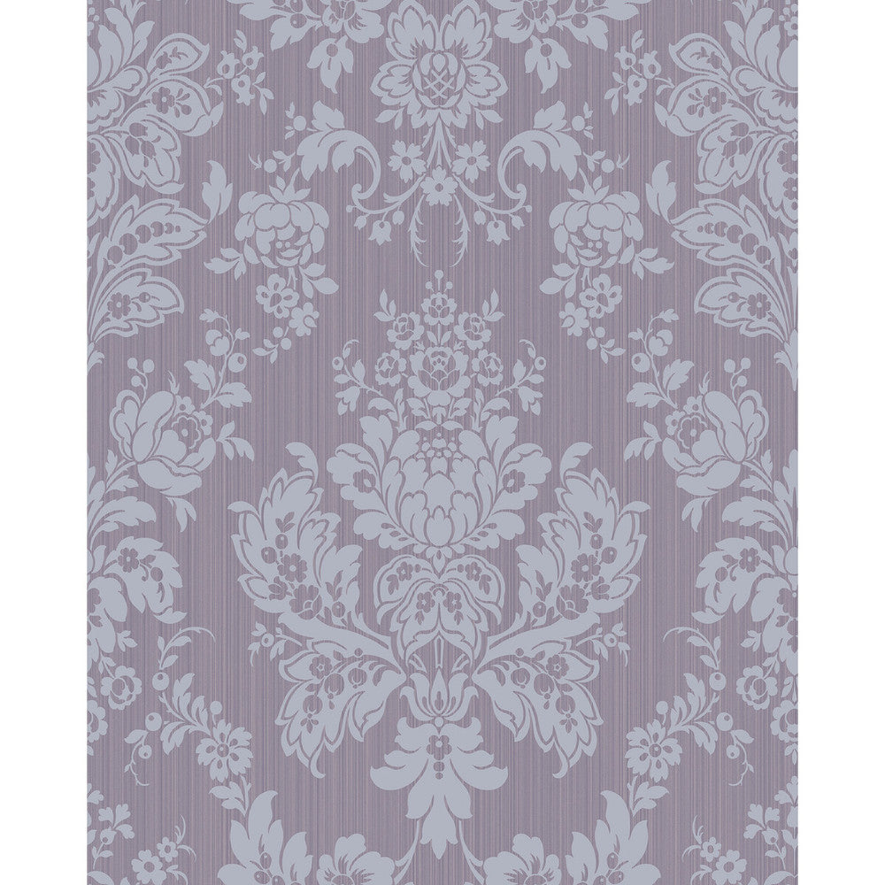 Giselle Plum by Cole & Son Designer Wallcovering COLE & SON MARIINSKY DAMASK PAPER - 100% United Kingdom Horizontal: and Vertical: 25.25 20.5 - Swanky Fabrics -