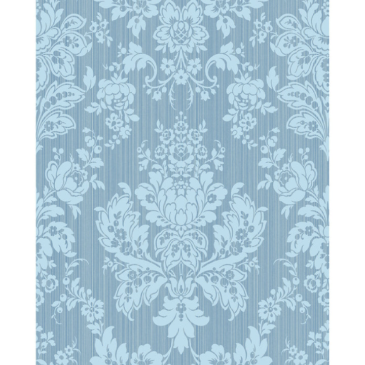 Giselle Blue by Cole & Son Designer Wallcovering COLE & SON MARIINSKY DAMASK PAPER - 100% United Kingdom - Horizontal: - and Vertical: 25.25 20.5 - Swanky Fabrics -