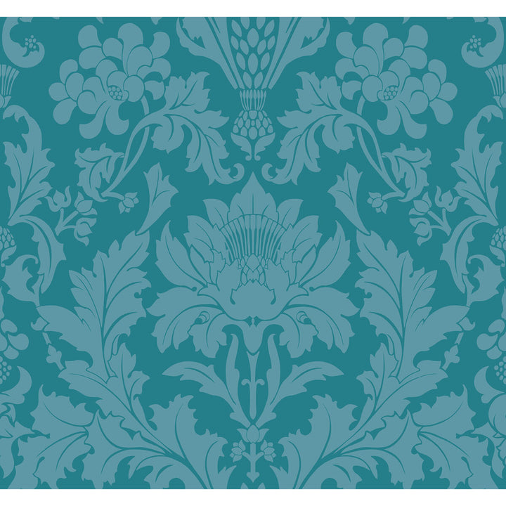 Fonteyn Teal by Cole & Son Wallcovering Cole & Son Wallcovering Fonteyn TealWallcovering COLE & SON MARIINSKY DAMASK PAPER - 100% United Kingdom </p><p>Repeat: H: , V: 25.25 27 - Fabric Carolina -