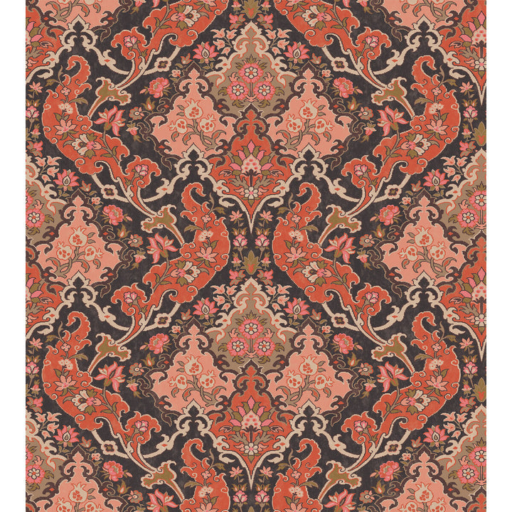 Pushkin Coral by Cole & Son Designer Wallcovering COLE & SON MARIINSKY DAMASK PAPER - 100% United Kingdom - Horizontal: - and Vertical: 15 27 - Swanky Fabrics -