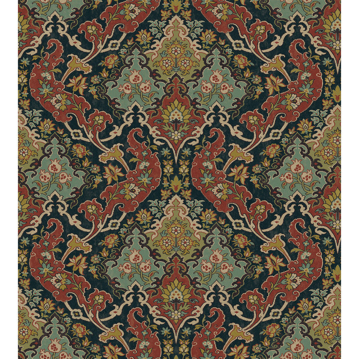 Pushkin Multi-Coloured by Cole & Son Designer Wallcovering COLE & SON MARIINSKY DAMASK PAPER - 100% United Kingdom - Horizontal: - and Vertical: 15 27 - Swanky Fabrics -