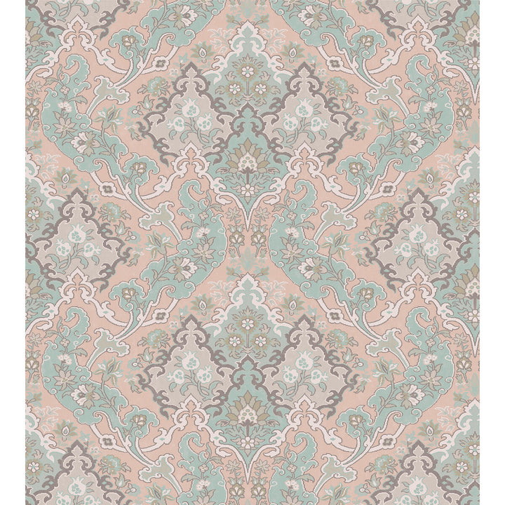Pushkin Pastel Multi by Cole & Son Designer Wallcovering COLE & SON MARIINSKY DAMASK PAPER - 100% United Kingdom Horizontal: and Vertical: 15 27 - Swanky Fabrics -