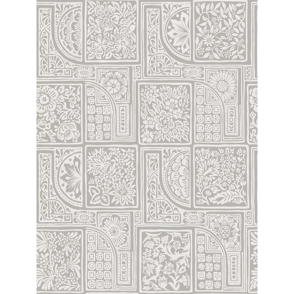 Bellini Grey & White by Cole & Son Designer Wallcovering COLE & SON MARIINSKY DAMASK PAPER - 100% United Kingdom - Horizontal: - and Vertical: 27.5 20.5 - Swanky Fabrics -