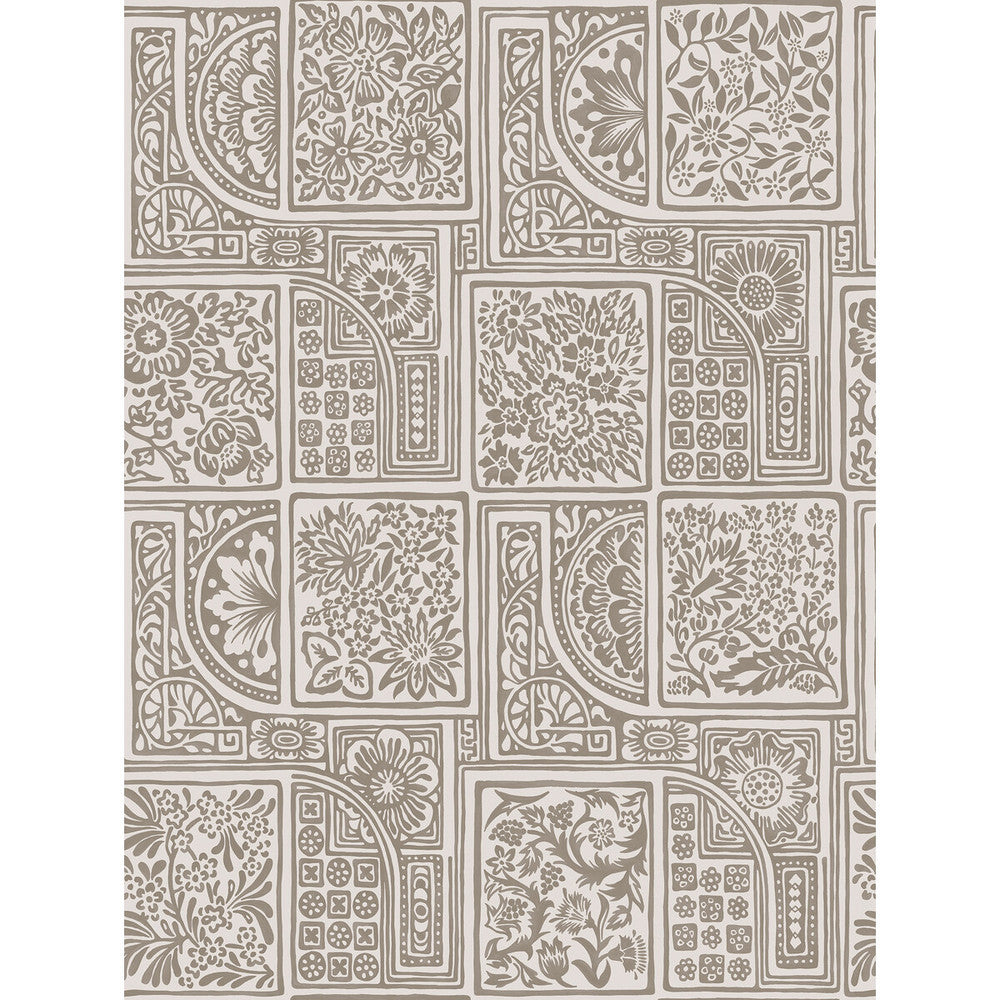 Bellini Stone & Gilver by Cole & Son Designer Wallcovering COLE & SON MARIINSKY DAMASK PAPER - 100% United Kingdom Horizontal: and Vertical: 27.5 20.5 - Swanky Fabrics -