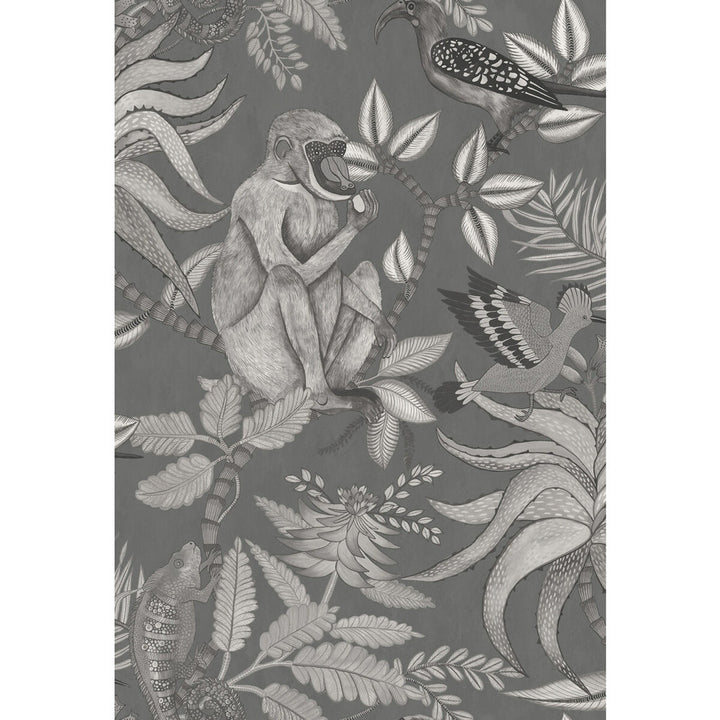 Savuti Charcoal by Cole & Son Designer Wallcovering COLE & SON ARDMORE PAPER - 100% United Kingdom Horizontal: 20.5 and Vertical: 30 20.5 - Swanky Fabrics -