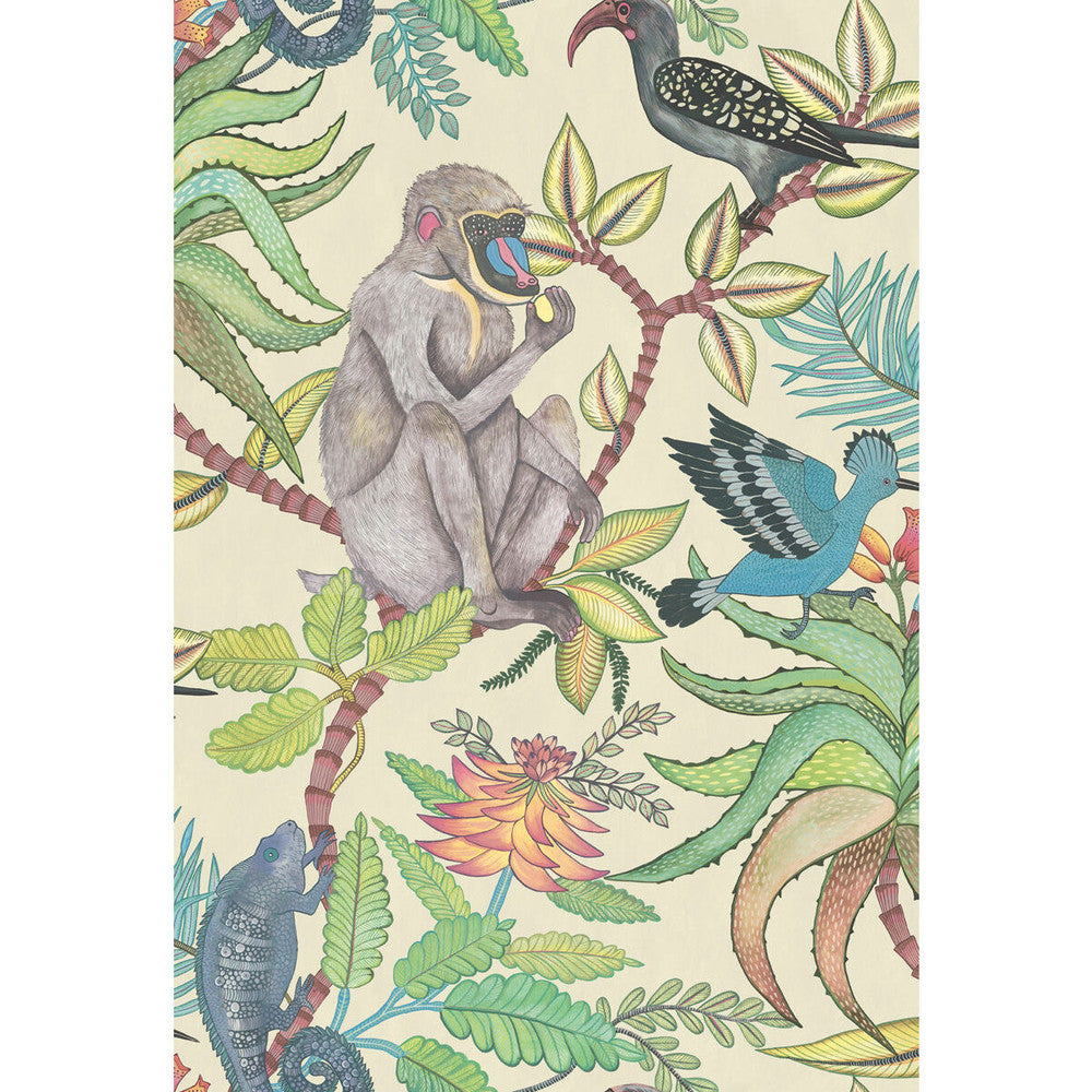 Savuti Cream Multi by Cole & Son Designer Wallcovering COLE & SON ARDMORE PAPER - 100% United Kingdom - Horizontal: 20.5 and Vertical: 30 20.5 - Swanky Fabrics -