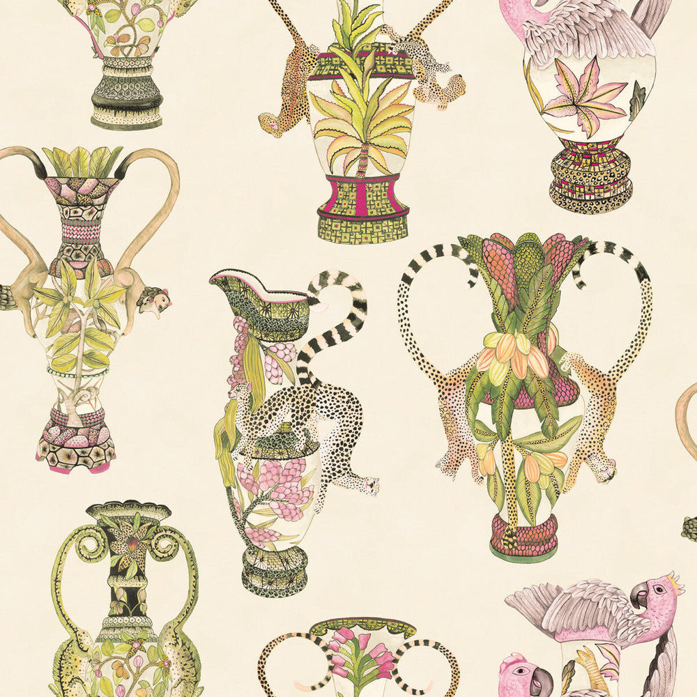 Khulu Vases Cream & Multi by Cole & Son Wallcovering Cole & Son Wallcovering Khulu Vases Cream & MultiWallcovering COLE & SON ARDMORE PAPER - 100% United Kingdom </p><p>Repeat: H: , V: 27 27 - Fabric Carolina -