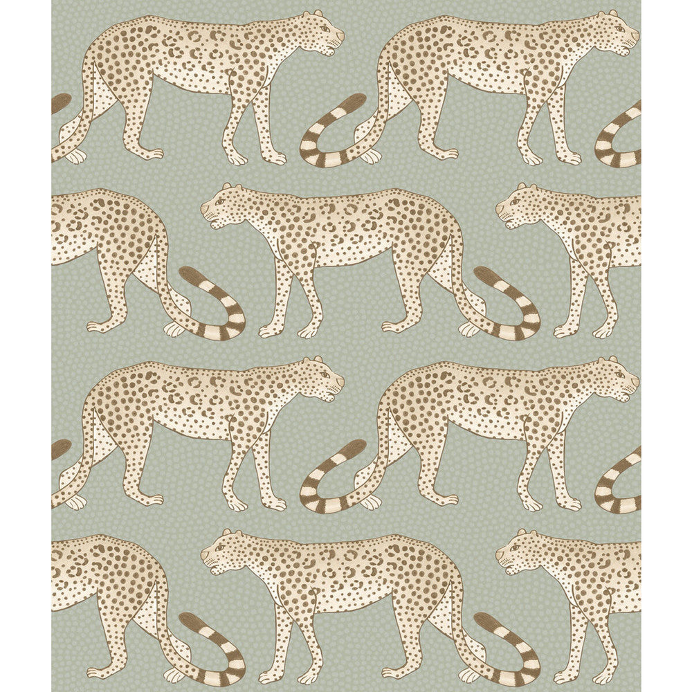 Leopard Walk Olive & White by Cole & Son Designer Wallcovering COLE & SON ARDMORE PAPER - 100% United Kingdom - Horizontal: - and Vertical: 12 20.5 - Swanky Fabrics -