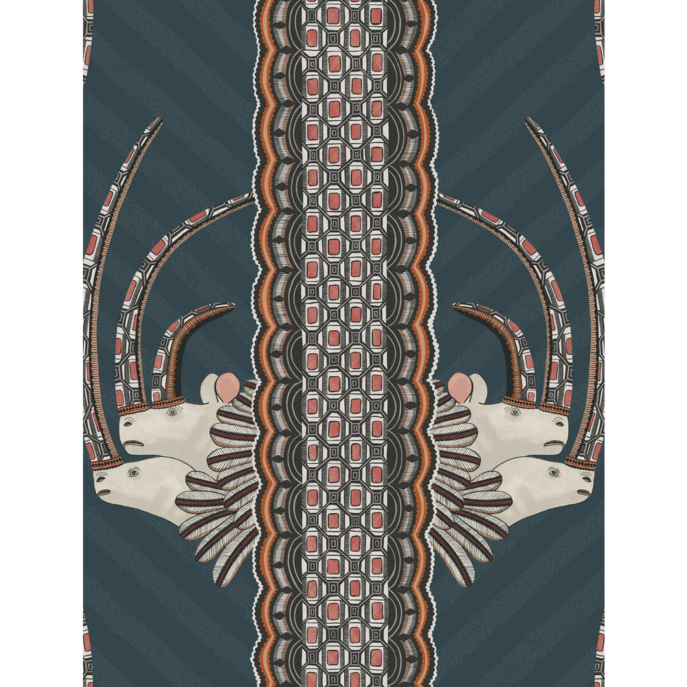 Jabu Blue by Cole & Son Designer Wallcovering COLE & SON ARDMORE PAPER - 100% United Kingdom - Horizontal: - and Vertical: 27 20.5 - Swanky Fabrics -