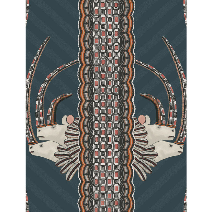 Jabu Blue by Cole & Son Designer Wallcovering COLE & SON ARDMORE PAPER - 100% United Kingdom - Horizontal: - and Vertical: 27 20.5 - Swanky Fabrics -