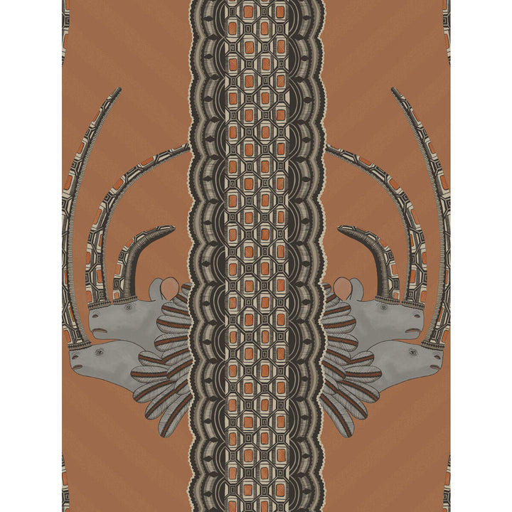 Jabu Tan by Cole & Son Designer Wallcovering COLE & SON ARDMORE PAPER - 100% United Kingdom Horizontal: and Vertical: 27 20.5 - Swanky Fabrics -