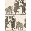 Safari Dance Neutral & Charcoal by Cole & Son Designer Wallcovering