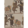 Safari Dance Red & Linen by Cole & Son Designer Wallcovering