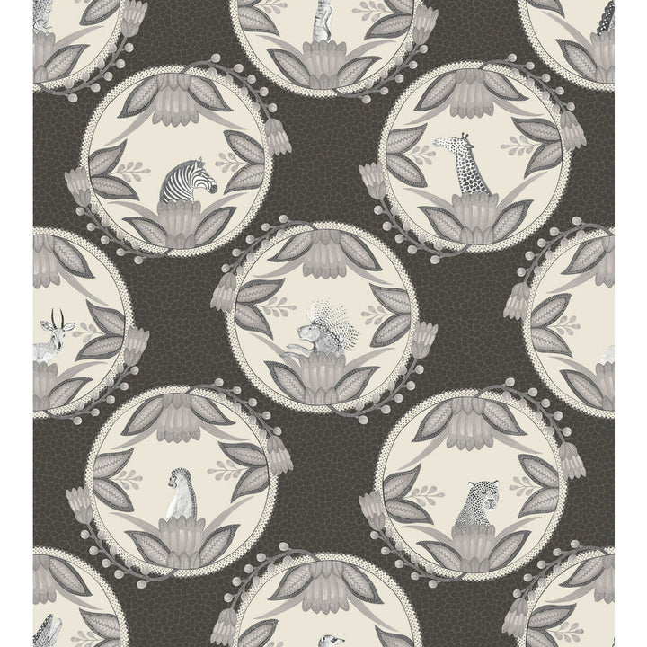 Ardmore Cameos Black & White by Cole & Son Designer Wallcovering COLE & SON ARDMORE PAPER - 100% United Kingdom - Horizontal: - and Vertical: 30 27 - Swanky Fabrics -