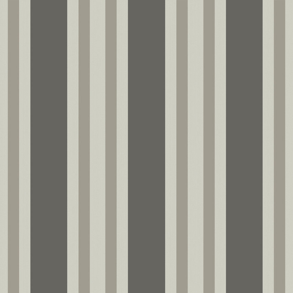 Polo Stripe Black/White by Cole & Son Designer Wallcovering COLE & SON MARQUEE STRIPES PAPER - 100% United Kingdom - Horizontal: 20.5 and Vertical: 0 20.5 - Swanky Fabrics -