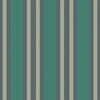Polo Stripe Teal/Gilver by Cole & Son Designer Wallcovering
