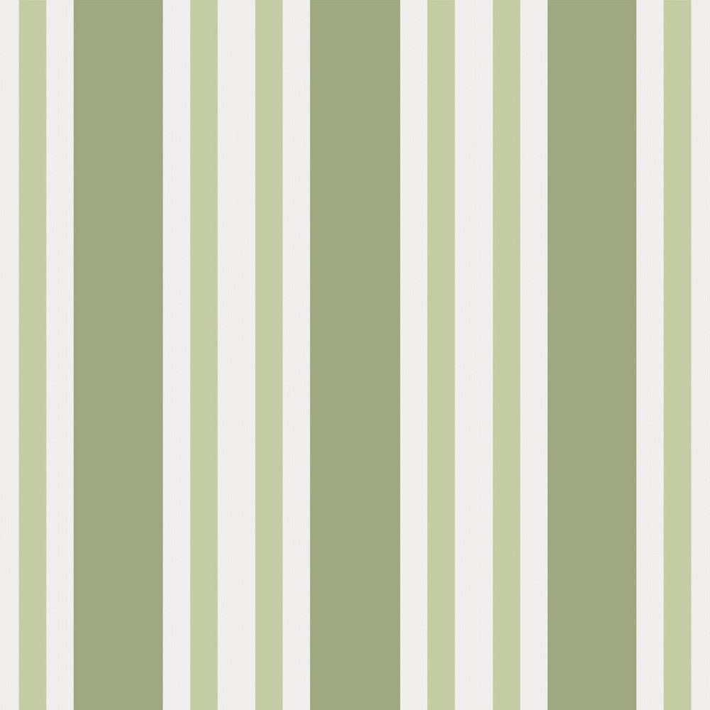 Polo Stripe Leaf Green by Cole & Son Designer Wallcovering COLE & SON MARQUEE STRIPES PAPER - 100% United Kingdom Horizontal: 20.5 and Vertical: 0 20.5 - Swanky Fabrics -