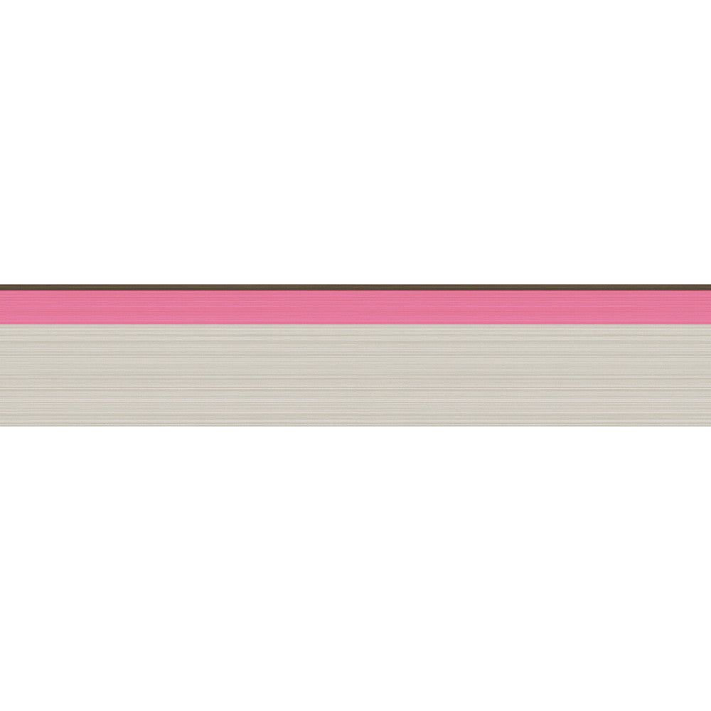 Jaspe Border Charcoal/Pink by Cole & Son Designer Wallcovering COLE & SON MARQUEE STRIPES PAPER - 100% United Kingdom Horizontal: 4.1 and Vertical: 4.1 - Swanky Fabrics -