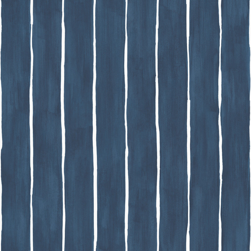 Marquee Stripe Ink by Cole & Son Designer Wallcovering COLE & SON MARQUEE STRIPES PAPER - 100% United Kingdom - Horizontal: 20.5 and Vertical: 0 20.5 - Swanky Fabrics -