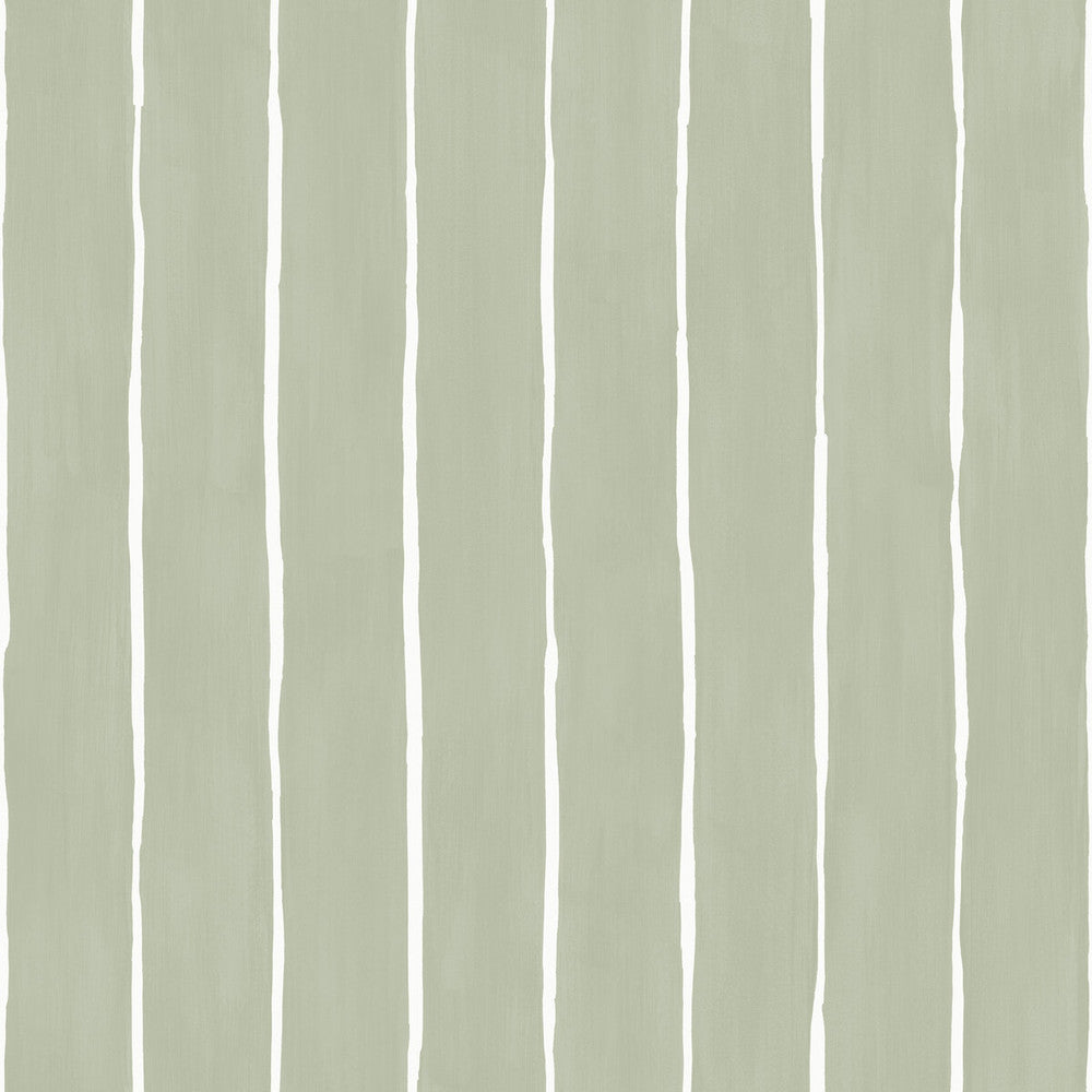 Marquee Stripe Soft Olive by Cole & Son Designer Wallcovering COLE & SON MARQUEE STRIPES PAPER - 100% United Kingdom - Horizontal: 20.5 and Vertical: 0 20.5 - Swanky Fabrics -