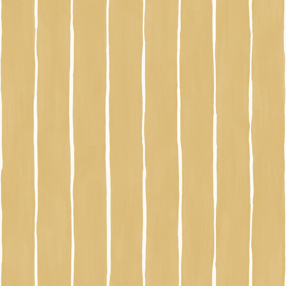 Marquee Stripe Mustard by Cole & Son Designer Wallcovering COLE & SON MARQUEE STRIPES PAPER - 100% United Kingdom - Horizontal: 20.5 and Vertical: 0 20.5 - Swanky Fabrics -
