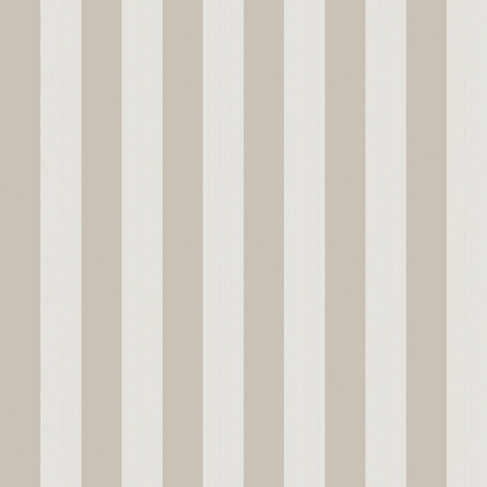 Regatta Stripe Stone/Parchment by Cole & Son Designer Wallcovering COLE & SON MARQUEE STRIPES PAPER - 100% United Kingdom Horizontal: 20.5 and Vertical: 0 20.5 - Swanky Fabrics -