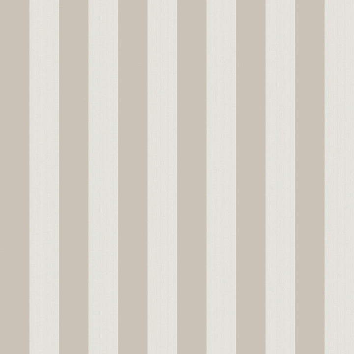 Regatta Stripe Stone/Parchment by Cole & Son Designer Wallcovering COLE & SON MARQUEE STRIPES PAPER - 100% United Kingdom Horizontal: 20.5 and Vertical: 0 20.5 - Swanky Fabrics -