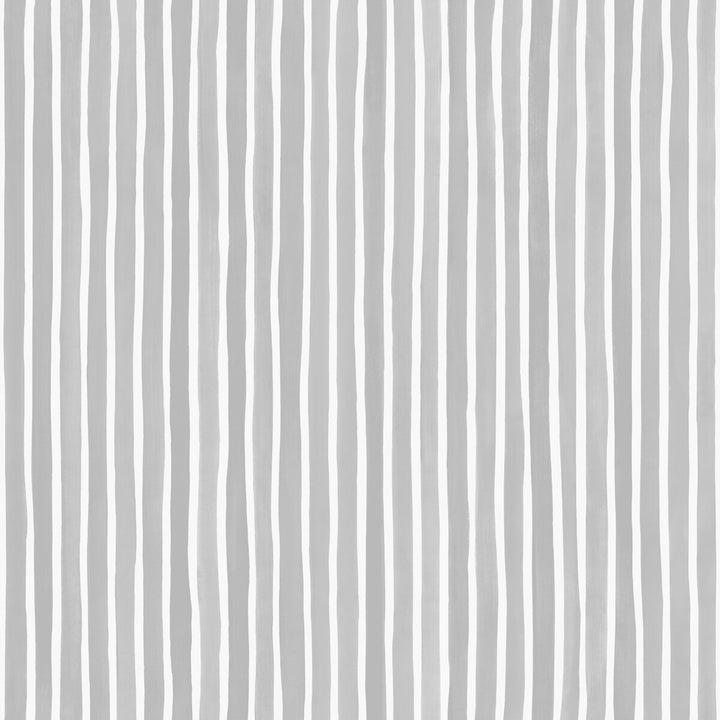 Croquet Stripe Soft Grey by Cole & Son Designer Wallcovering COLE & SON MARQUEE STRIPES PAPER - 100% United Kingdom - Horizontal: 20.5 and Vertical: 0 20.5 - Swanky Fabrics -