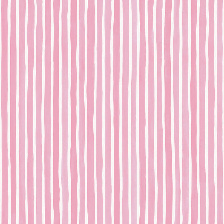 Croquet Stripe Soft Pink by Cole & Son Designer Wallcovering COLE & SON MARQUEE STRIPES PAPER - 100% United Kingdom Horizontal: 20.5 and Vertical: 0 20.5 - Swanky Fabrics -