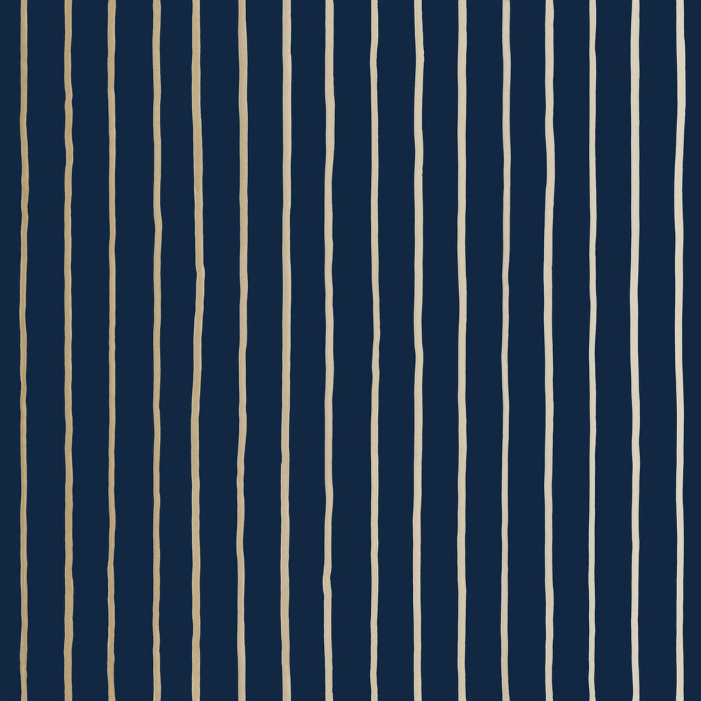 College Stripe Ink by Cole & Son Designer Wallcovering COLE & SON MARQUEE STRIPES PAPER - 100% United Kingdom Horizontal: 20.5 and Vertical: 0 20.5 - Swanky Fabrics -