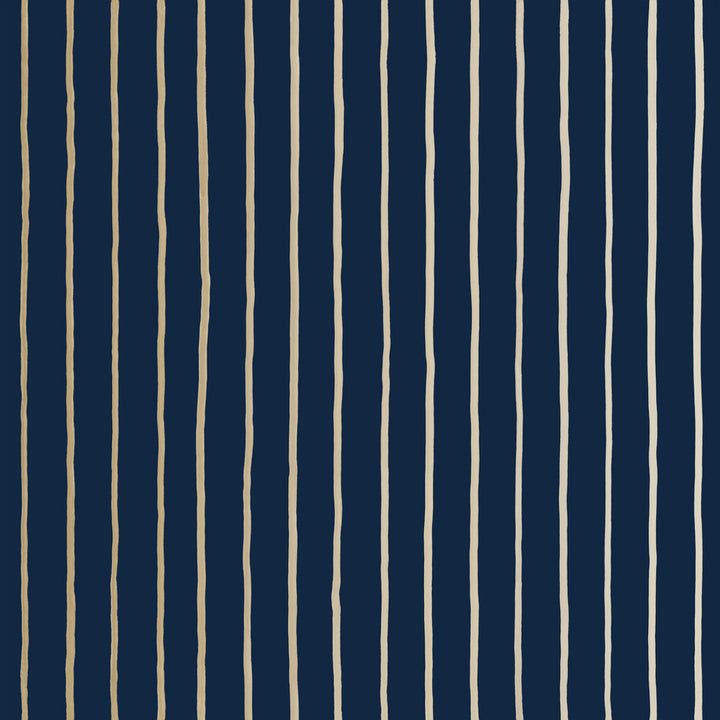 College Stripe Ink by Cole & Son Designer Wallcovering COLE & SON MARQUEE STRIPES PAPER - 100% United Kingdom Horizontal: 20.5 and Vertical: 0 20.5 - Swanky Fabrics -