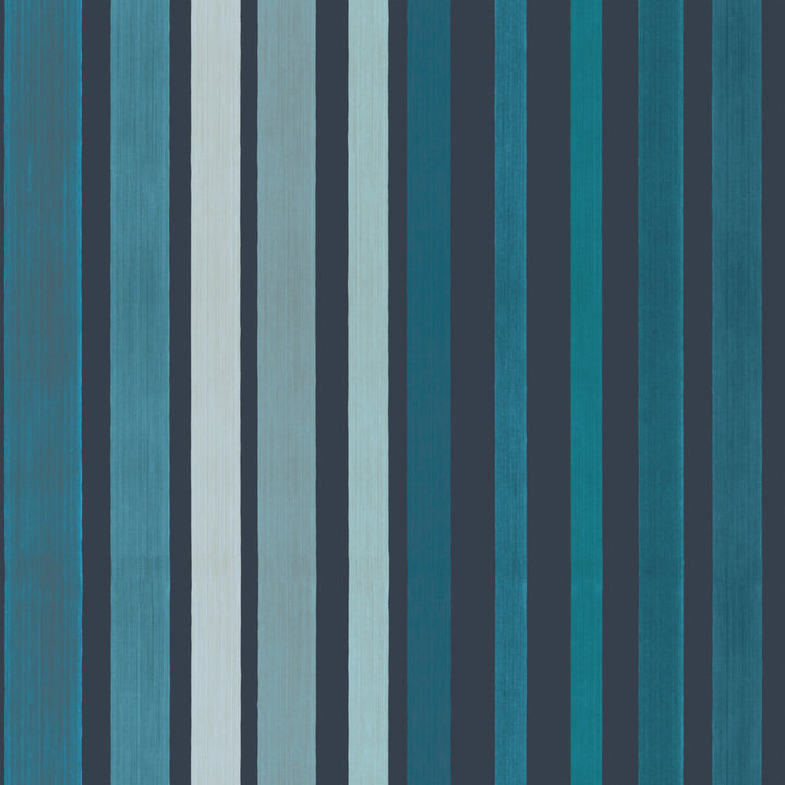 Carousel Stripe Blue by Cole & Son Designer Wallcovering COLE & SON MARQUEE STRIPES PAPER - 100% United Kingdom - Horizontal: 20.5 and Vertical: - 20.5 - Swanky Fabrics -