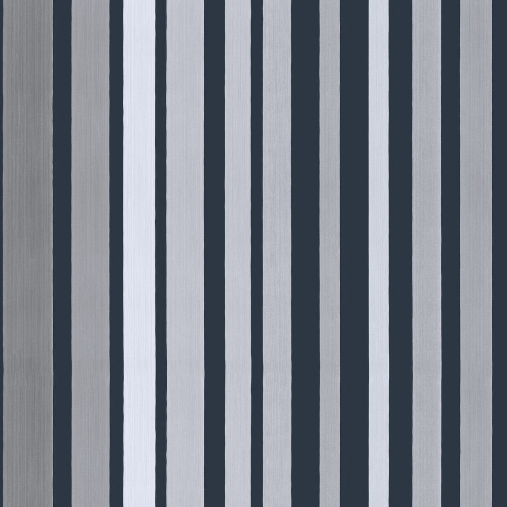 Carousel Stripe Grey by Cole & Son Designer Wallcovering COLE & SON MARQUEE STRIPES PAPER - 100% United Kingdom - Horizontal: 20.5 and Vertical: - 20.5 - Swanky Fabrics -