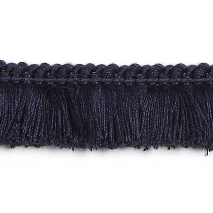 Hellenic Key Brushed Fringe Marine by Europatex Designer Fabric Hellenic 97% Fibranne, 2% Polyester, 1% Nylon 1.25 inches - Swanky Fabrics -