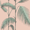 Palm Leaves Plaster Pink/Mint by Cole & Son Designer Wallcovering