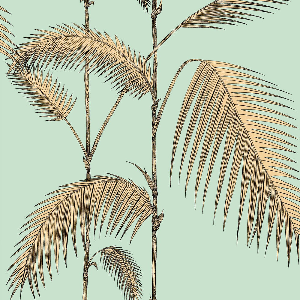 Palm Leaves Mint/Yellow by Cole & Son Wallcovering Cole & Son Wallcovering Palm Leaves Mint/YellowWallcovering COLE & SON ICONS PAPER - 100% United Kingdom </p><p>Repeat: H: , V: 28.3 20.5 - Fabric Carolina -