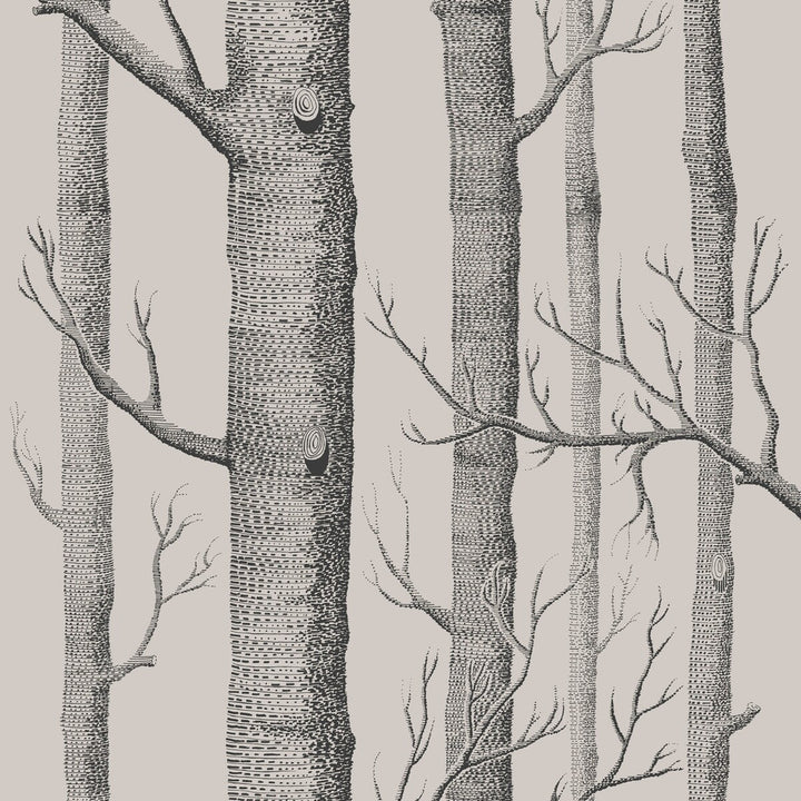 Woods Linen/Charcoal by Cole & Son Designer Wallcovering COLE & SON ICONS PAPER - 100% United Kingdom - Horizontal: - and Vertical: 28.3 20.5 - Swanky Fabrics -