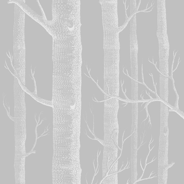 Woods Grey/White by Cole & Son Designer Wallcovering COLE & SON ICONS PAPER - 100% United Kingdom Horizontal: and Vertical: 27.5 20.5 - Swanky Fabrics -