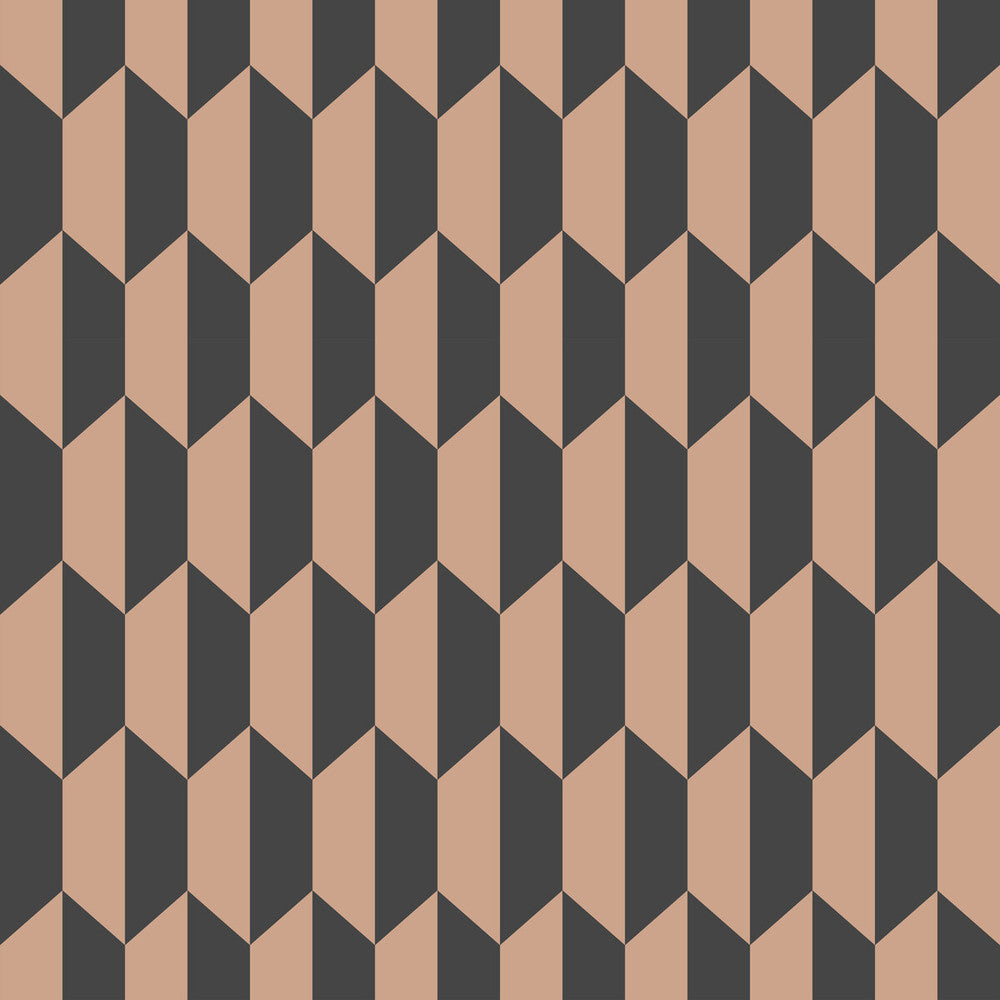 Petite Tile Charcoal/Bronze by Cole & Son Designer Wallcovering COLE & SON ICONS PAPER - 100% United Kingdom - Horizontal: - and Vertical: 6.9 21 - Swanky Fabrics -
