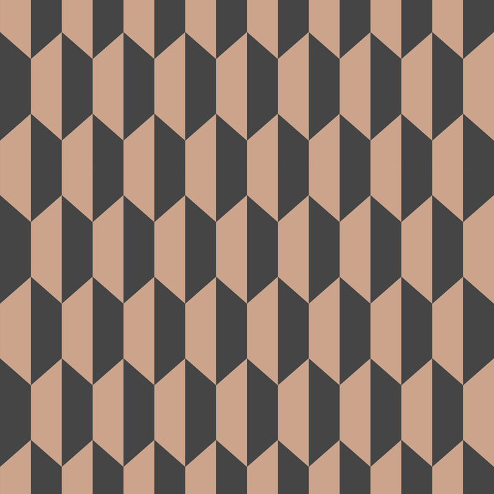 Petite Tile Charcoal/Bronze by Cole & Son Designer Wallcovering COLE & SON ICONS PAPER - 100% United Kingdom - Horizontal: - and Vertical: 6.9 21 - Swanky Fabrics -
