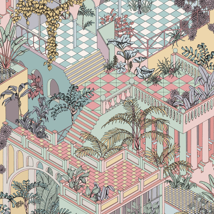 Miami Pastel by Cole & Son Wallcovering Cole & Son Wallcovering Miami PastelWallcovering COLE & SON ICONS PAPER - 100% United Kingdom </p><p>Repeat: H: , V: 35.4 27 - Fabric Carolina -