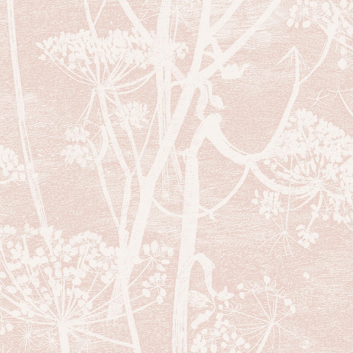 Cow Parsley Plaster Pink by Cole & Son Designer Wallcovering COLE & SON ICONS PAPER - 100% United Kingdom Horizontal: and Vertical: 30 21 - Swanky Fabrics -