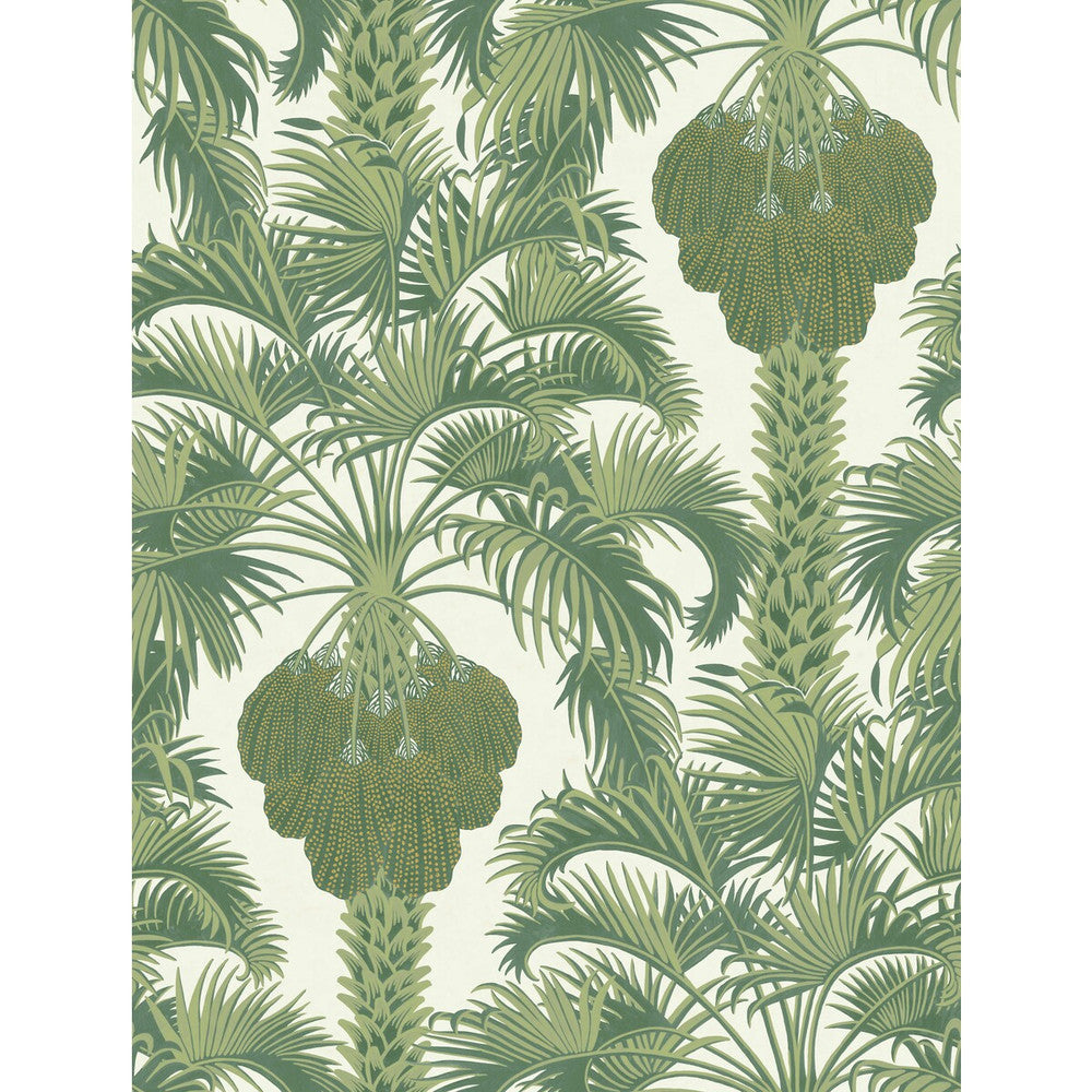 Hollywood Palm Leaf Green by Cole & Son Designer Wallcovering COLE & SON MARTYN LAWRENCE BULLARD PAPER - 100% United Kingdom - Horizontal: - and Vertical: 27 20.5 - Swanky Fabrics -