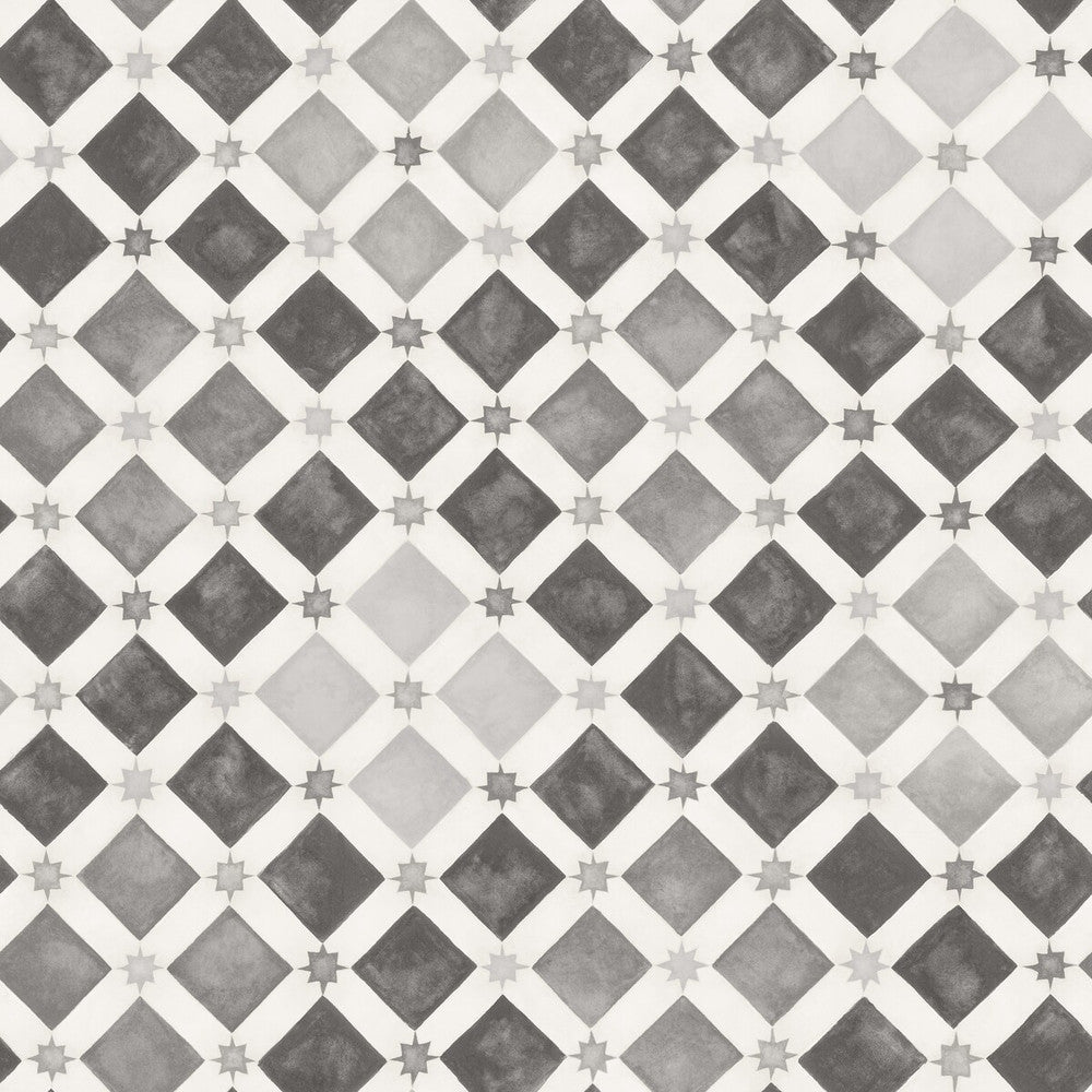Zellige Soot & Snow by Cole & Son Designer Wallcovering COLE & SON MARTYN LAWRENCE BULLARD PAPER - 100% United Kingdom - Horizontal: - and Vertical: 20.5 20.5 - Swanky Fabrics -