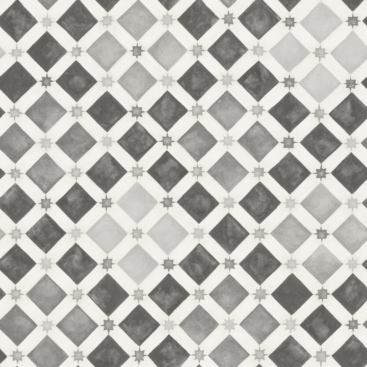 Zellige Soot & Snow by Cole & Son Designer Wallcovering COLE & SON MARTYN LAWRENCE BULLARD PAPER - 100% United Kingdom - Horizontal: - and Vertical: 20.5 20.5 - Swanky Fabrics -
