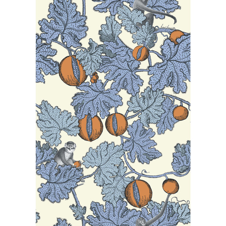 Frutto Proibito Hyacinth & Orange by Cole & Son Designer Wallcovering COLE & SON FORNASETTI PAPER - 100% United Kingdom - Horizontal: - and Vertical: 30 20.5 - Swanky Fabrics -