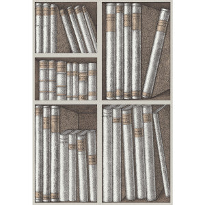 Ex Libris Stone/Linen by Cole & Son Designer Wallcovering